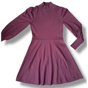 Vince Camuto Maroon Fit & Flare Sweater Dress Size Medium